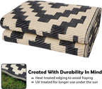 SAND MINE Waterproof Outdoor Rug 5x8 ft, Plastic Reversible Rug, Modern Area Rug - Image 4
