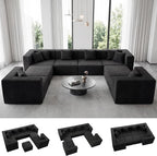 MONVANE Modular Sectional Sofa, Oversized 8 Seat Convertible U Shaped Couch by MONVANE