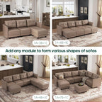 LLappuil Modular Sectional Sofa Middle Module Storage Seat - Image 7