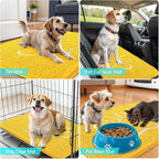 OLANLY Dog Door Mat for Muddy Paws 48x30, Paw Print Design Chenille Mud Mat | - Image 7