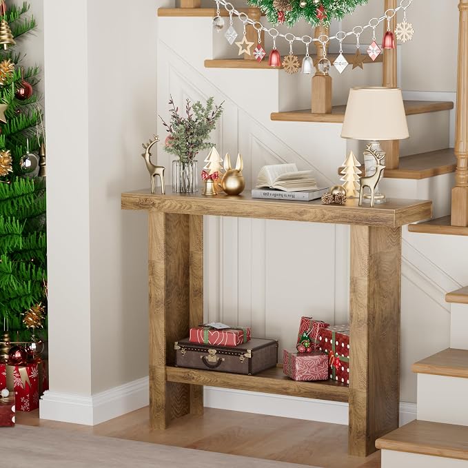 LIFECHOVY Farmhouse Wood Entryway Table Narrow Console Tables - Image 6
