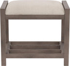 Hillsdale Furniture Amelia Vanity Stool, Antique Gray - Image 2
