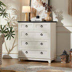 Joaxswe Farmhouse 5 Drawer Dresser - Image 3
