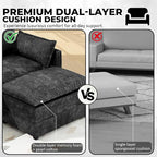 LEVELEVE 147" U-Shape Modular Sofa - Image 5
