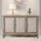 RoyalCraft Buffet Cabinet with Storage, Vintage Solid Wood Sideboard with 3 - Image 3