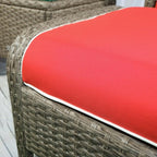 Outsunny 5 Pieces Rattan Wicker Lounge Chair Outdoor Patio Conversation Set - Image 8