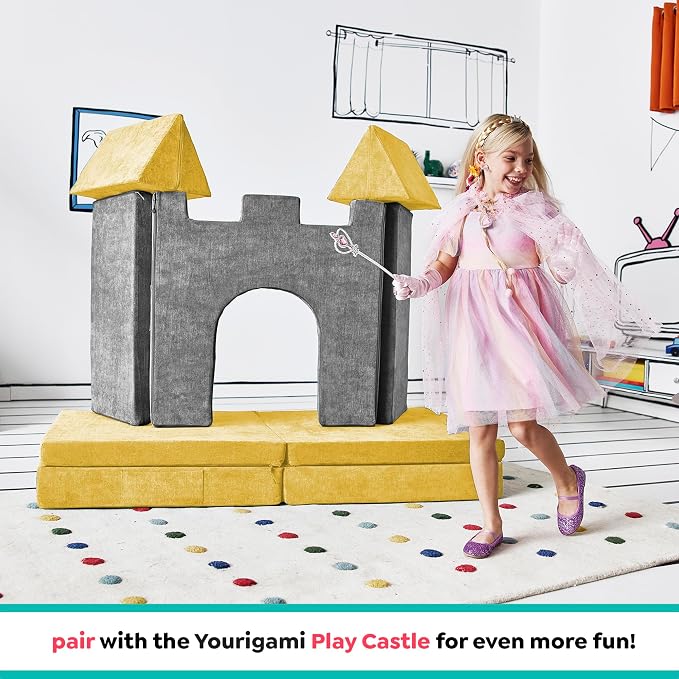 Yourigami Kids and Toddler Play Couch, Convertible Folding Sofa, Durable Foam - Image 8