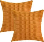 MIULEE Fall Decorative Throw Pillow Covers 16x16 Burnt Orange Pack of 2 | Soft - Image 6