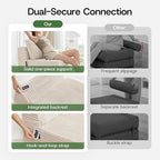 Convertible 4-in-1 Folding Sofa Bed Boneless Sleeper Chair Couch Foldable - Image 6