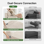 Convertible 4-in-1 Folding Sofa Bed Pocket Coils+Foam Fill Medium Support - Image 6
