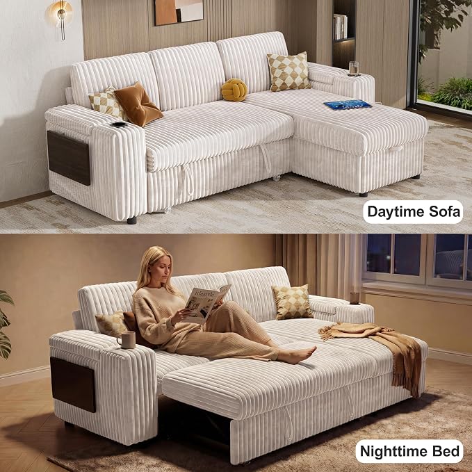 Vipbear 86" Modular Sectional Sleeper Sofa - Image 5