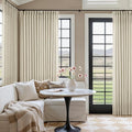 Extra Wide Pinch Pleat 100 x 90 Inch Linen Semi Sheer Curtains 1 Panel | by Twodrapes