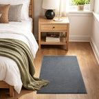 2x3 Dark Grey Solid Area Rug Washable Non-Slip Soft - Image 3