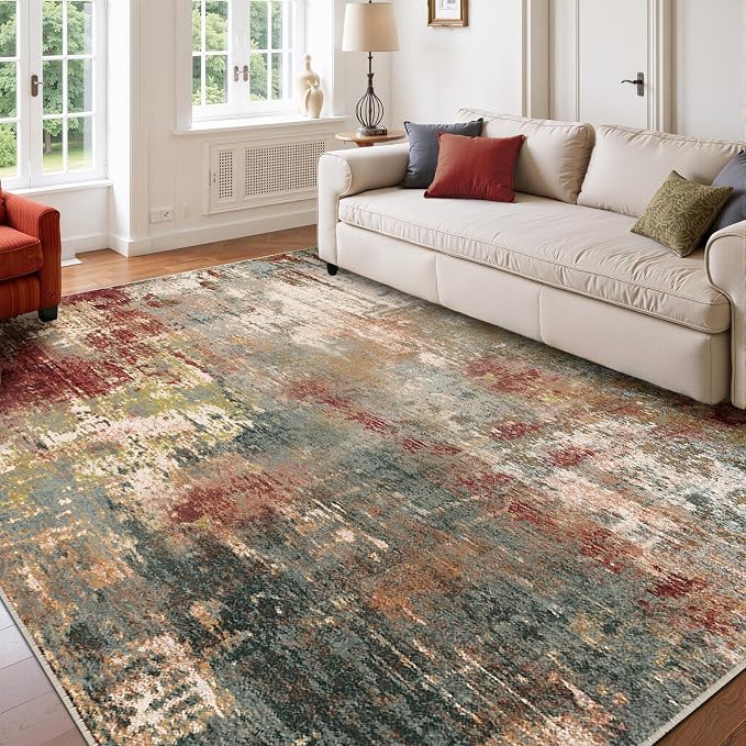 RELEANY Washable 7'x9' Abstract Area Rug - Image 2