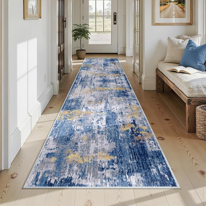 RELEANY Washable Runner 3'x12' Abstract Area Rug - Image 2