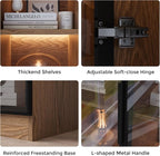Mekminop Glass Doors Display Cabinet - Image 6
