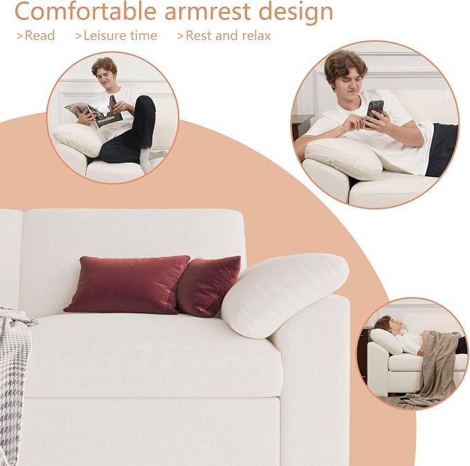 EASE MOOSE Sectional Modular Sofa, Luxury FSC Certified Chenille Comfty Deep - Image 7