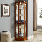 Corner Curio Cabinet, Wine Bar China Cabinet - Image 3