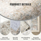 3x14 Washable Runner Rug：Modern Abstract Kitchen Soft Carpet Brown | - Image 6