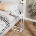 QEEIG Narrow C Shaped Side Table Set of 2 Living Room Sets Slim Couch Tray - Image 5