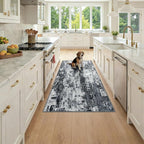 RELEANY Washable Runner 3'x6' Abstract Area Rug by RELEANY