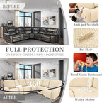 100% Waterproof Sectional Recliner Couch Covers - Image 6