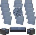 Outdoor Cushion Covers Set, Replacement by SUKAIKEQA