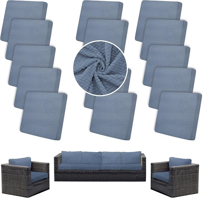 Outdoor Cushion Covers Set, Replacement by SUKAIKEQA