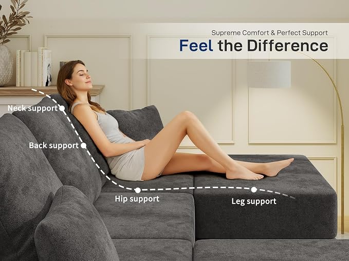 Cloud Modular Sectional Sofa, Comfy Boneless Couch - Image 8