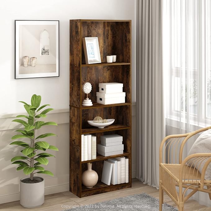 Furinno JAYA Book Shelf, 5-Tier Bookshelf, Bookcase - Image 2