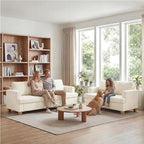 Apicizon Loveseat & 3 Seater Sofa Sets, 2 Piece Deep Seat Sleeper Sofa - Image 8