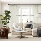 Topfinel Pinch Pleated Curtains 90 Inches Long 2 Panels Set, Natural Cream Semi - Image 6