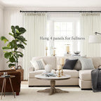 Topfinel 102 Inch Curtains 2 Panels Set, Two Packs Pinch Pleat Back Tab Linen - Image 6