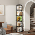 SUNMORY 5 Tier Rotating Bookshelf Tower, Revolving 360 ° Spinning Bookcase - Image 8