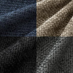 MIULEE Soft Decorative Chenille Pillow Covers Navy Grey 18x18 Pack of 4 | - Image 2