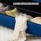 65" Storage Bench for Bedroom, Velvet End of Bed Bench, King Size Bed Benches - Image 6