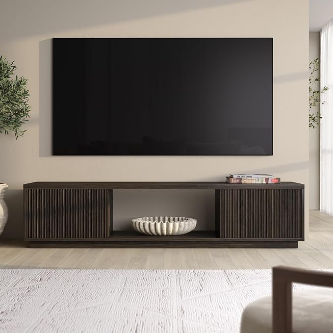 Henn&Hart Fluted TV Stand for TVs up to 78" - Image 3