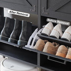 Barnyatoh Shoe Storage Cabinet, Farmhouse Shoe Organizer - Image 7