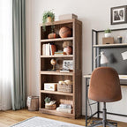 LINSY HOME 5-Shelf Bookcase, Bookshelves Floor Standing Storage Shelves 68 in - Image 2