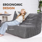 Bean Bag Loveseat Chair Big Sofa Beanbag Chair - Image 4