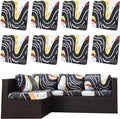 8Pcs Outdoor Cushion Covers, Elastic Patio Cushion Covers | Washable, by dreahoteztil
