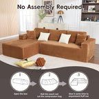 Opiesit 108" Boneless Couches for Living Room, Modular Sectional Sofa - Image 6