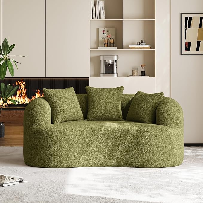 68.5" Loveseat Sofa for Living Room, Modern Luxury Plush Chenille Extra Deep - Image 3