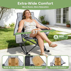 Suteck Oversized Rocking Camping Chair, Thick Padded Folding Rocking Chair - Image 3