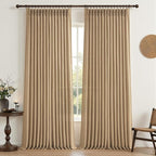 Extra Long Rust Brown Semi Sheer Living Room High Ceiling Curtains 108 Inch 2 by PleatedDrapes