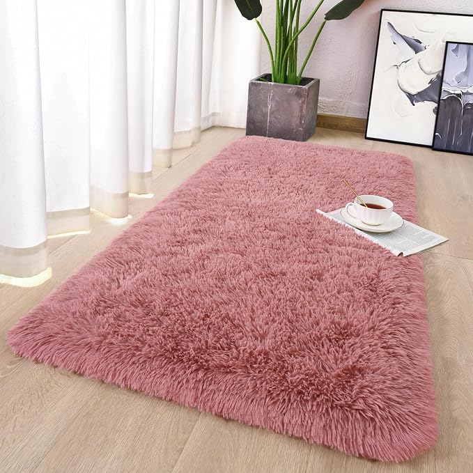 Chicrug Soft Runner Rug for Bedroom Living Room Plush Fluffy Rug 2x4 | Shag - Image 5