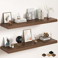 Walnut Floating Shelves 55Inch Long, 12 Inch Deep Floating Shelves by FunMemories
