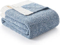 Snuggle Sac Heather Blue Bed Blanket Oversized Twin XL 66x90, Super Soft Warm by SnuggleSac