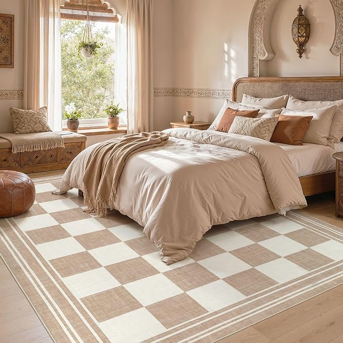 cotiled Boho 10x12 Area Rug for Living Room: Large Moroccan Washable Rug | - Image 5