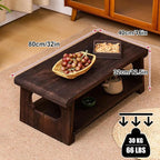 Japanese Tatami Coffee Table, Solid Wood Low Table - Image 3